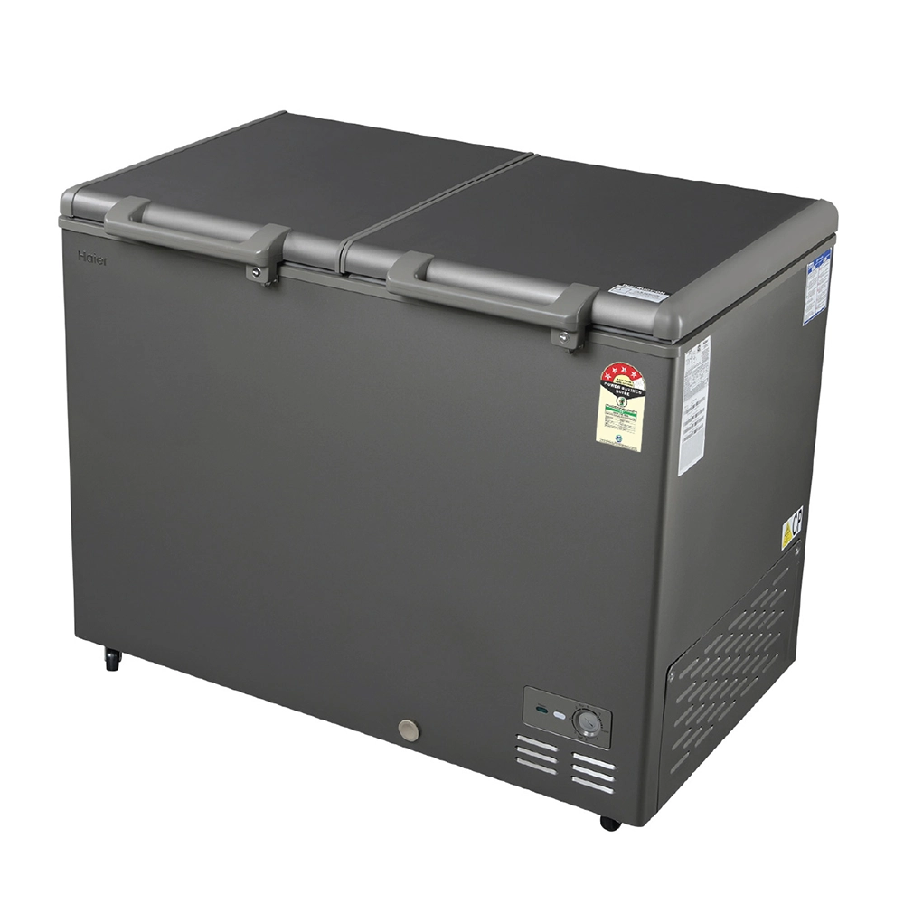 Haier Deep Freezer 335L Hard Top Convertible Double Door (Titanium)